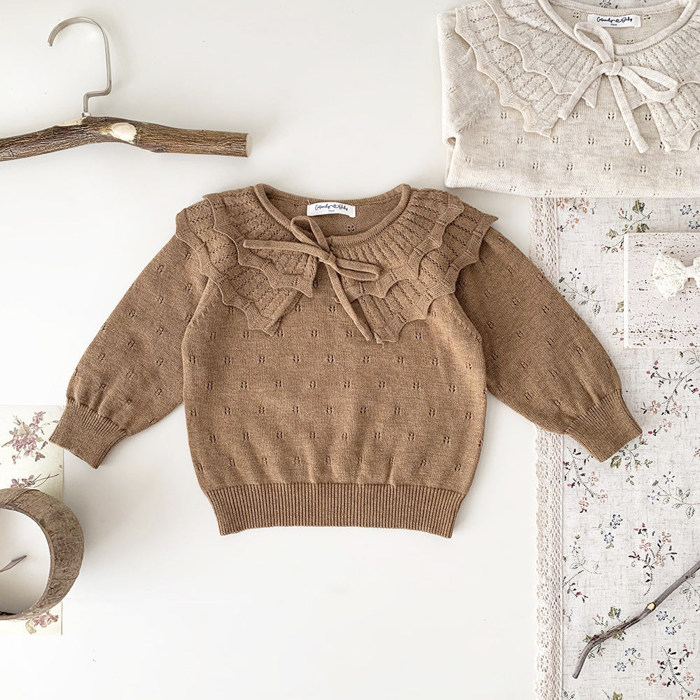 Pullover Double-layer Ruffled Collar Sweater