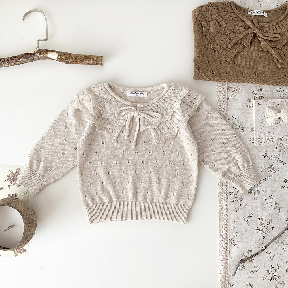 Pullover Double-layer Ruffled Collar Sweater
