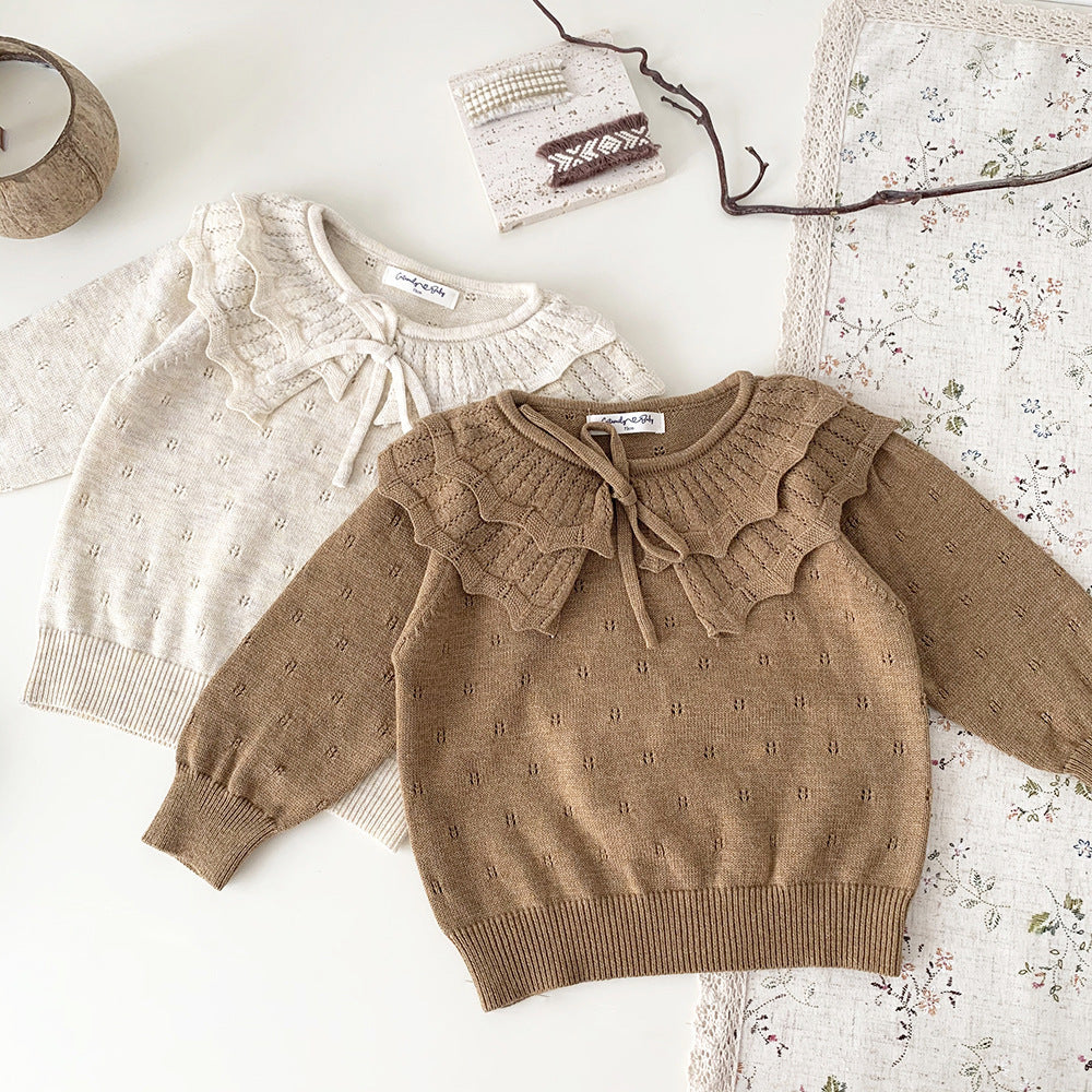 Pullover Double-layer Ruffled Collar Sweater