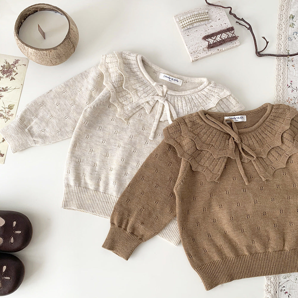 Pullover Double-layer Ruffled Collar Sweater