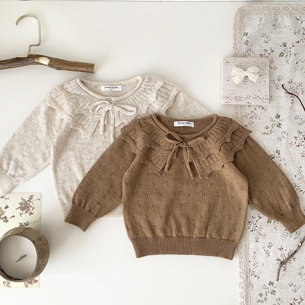 Pullover Double-layer Ruffled Collar Sweater