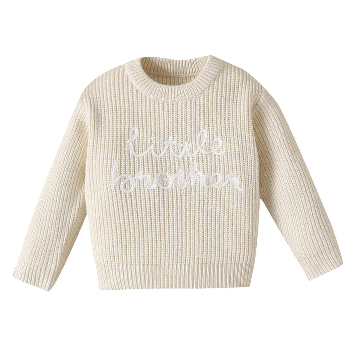 Baby Pullover Round Neck Letter Embroidered Printed Sweater