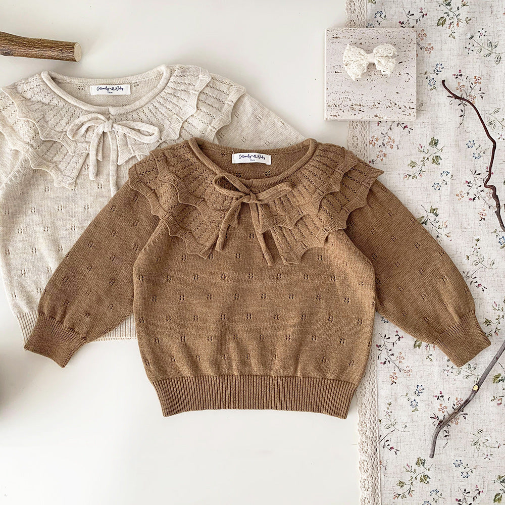 Pullover Double-layer Ruffled Collar Sweater